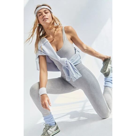 FP Movement by Free People Pants - FP Movement by Free People Good Karma Jumpsuit/Onesie Size XS/S Ice Gray